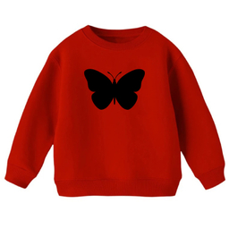 سویشرت دخترانه مدل پروانه رنگ قرمز