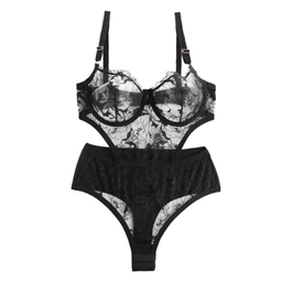 لباس خواب زنانه نوشه پوش مدل توری فنردار کد 90007