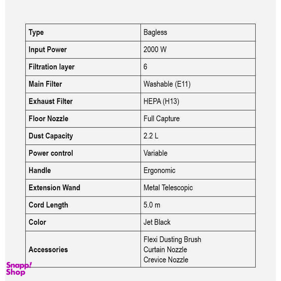 جاروبرقی 2000 وات پاناسونیک مدل MC-CL605