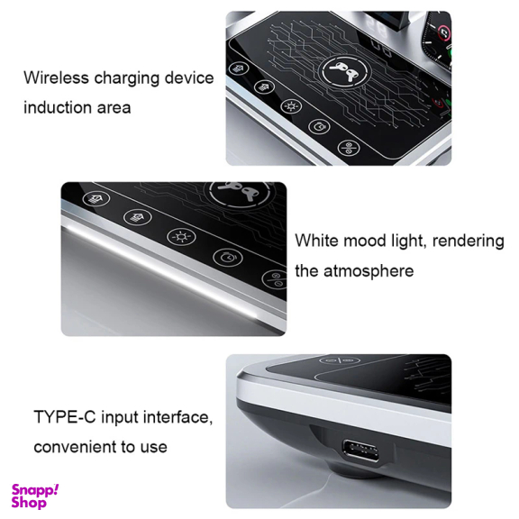 استند شارژر 4 کاره گرین مدل Green Lion 4 in 1 Wireless Charging Station 15W
