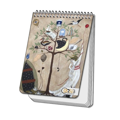 دفترچه یادداشت سیمی 80 برگ دارکوب مدل درختی کد 137/6