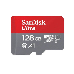 کارت حافظه microSDXC سن دیسک مدل Ultra A1 کلاس 10 استاندارد UHS-I سرعت 100MBps ظرفیت 128 گیگابایت همراه با آداپتور SD