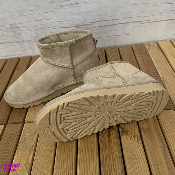 نیم بوت زنانه طرح آگ کوتاه رنگ کرم