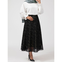 دامن زنانه برنس کد 20103 رنگ مشکی سفید