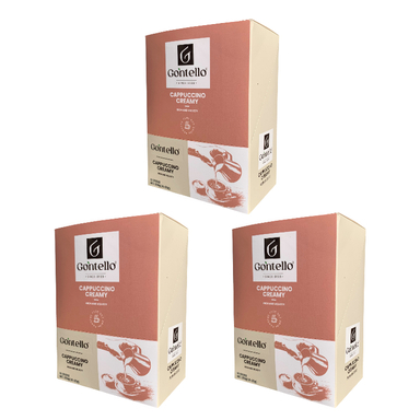 کاپوچینو خامه ای گونتلو وزن 250 گرم بسته 10 عددی مجموعه ۳ عددی