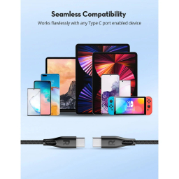 کابل دیتا Type-C به Type-C راوپاور مدل RP-CB1031 طول 2 متر