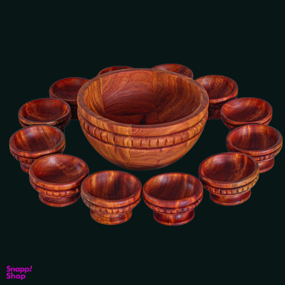 ست 13 تکه آجیل خوری منبت کاری کد 001
