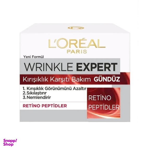 کرم ضد چروک و سفت کننده روز لورآل مدل Wrinkle Expert حاوی رتینول و پپتید حجم 50 میلی لیتر