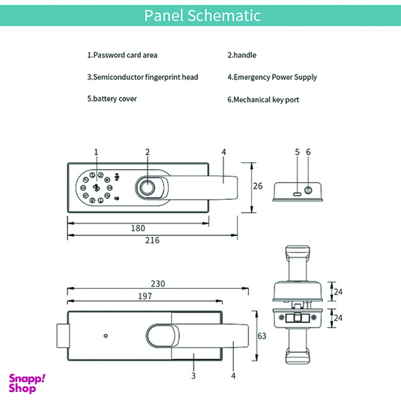 دستگیره هوشمند آیلاک مدل P2