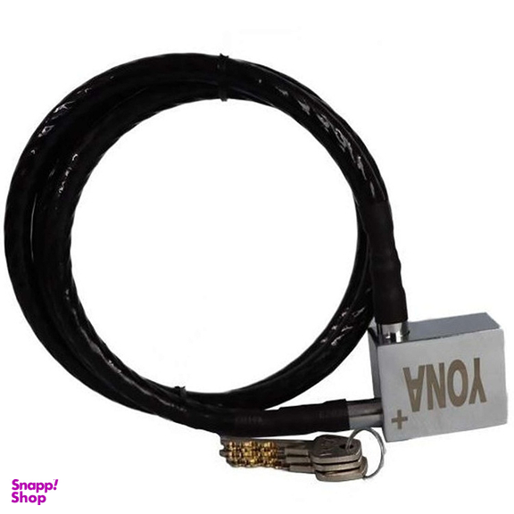 قفل کابلی موتورسیکلت یونا مدل B6 کد 1.5