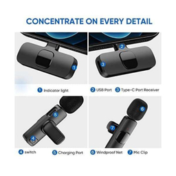میکروفون بی سیم یقه ای مدل Wireless Lavalier
