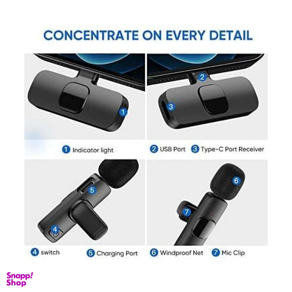میکروفون بی سیم یقه ای مدل Wireless Lavalier