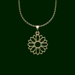 گردنبند طلا 18 عیار زنانه مدوپد مدل گل کد PP2-1-1198