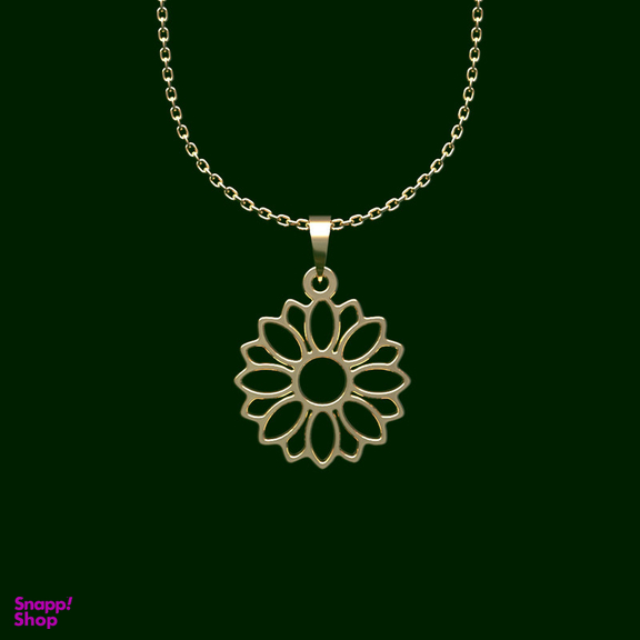 گردنبند طلا 18 عیار زنانه مدوپد مدل گل کد PP2-1-1198