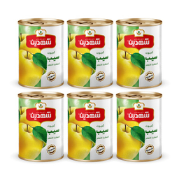 کمپوت سیب شهدین وزن 370 گرم بسته 6 عددی
