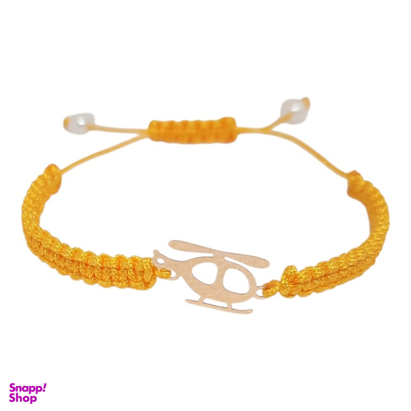 دستبند طلا 18 عیار دخترانه مدل هلی کوپتر