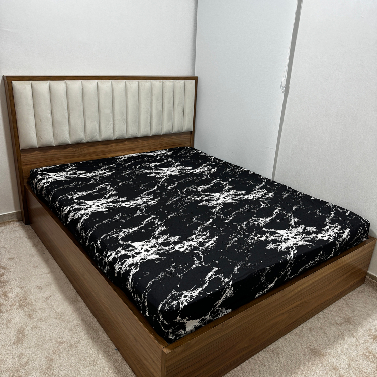 ملحفه 2 نفره ناتوسا مدل کشدار ابر و بادی سایز 180×200 سانتی متر