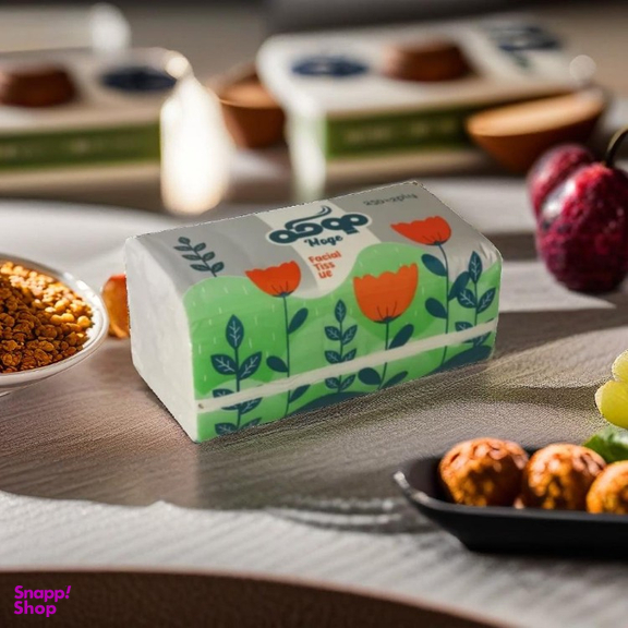 دستمال کاغذی 250 برگ موگه مدل دو لایه بسته 8 عددی