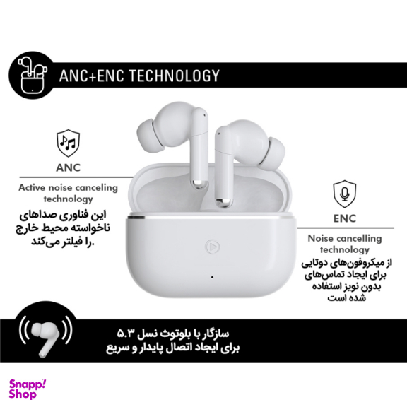 ایرفون بی سیم بلوتوثی فورس مدل FPYTWSINTRAANCRW