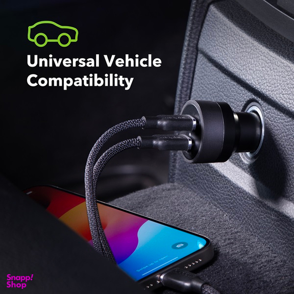 شارژر فندکی موفی مدل 60W dual USB-C