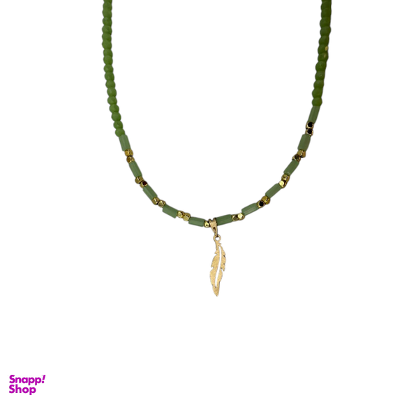 گردنبند طلا 18 عیار زنانه پانسی طرح پر کد mne18