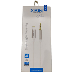 کابل دیتا Jack 3.5mm به Lightning ایکس کین کد XK-AUX108 طول 1 متر