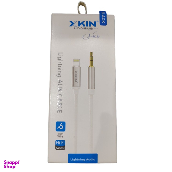 کابل دیتا Jack 3.5mm به Lightning ایکس کین کد XK-AUX108 طول 1 متر