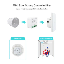 رله پشت کلیدی هوشمند وای‌ فای تویا 16 آمپر مدل PST-AP-SMT