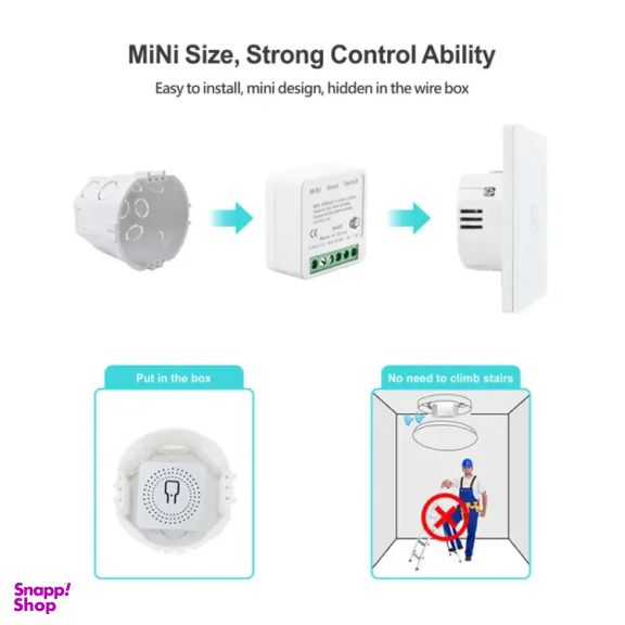 رله پشت کلیدی هوشمند وای فای تویا 16 آمپر مدل PST-AP-SMT