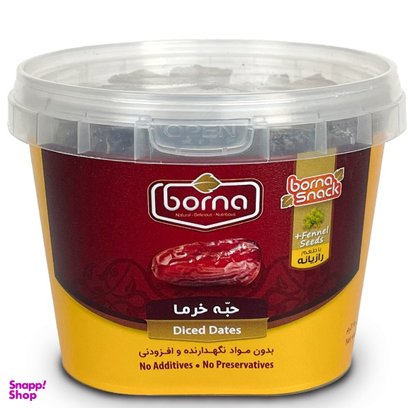 حبه خرما با طعم رازیانه برنا وزن 250 گرم