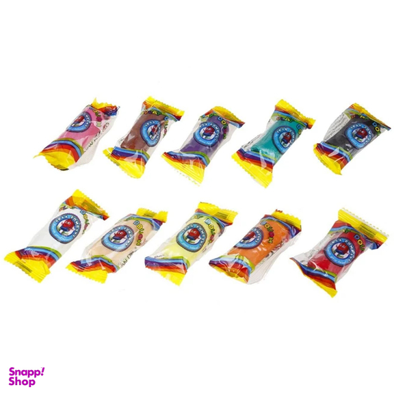 خمیر بازی 10 رنگ آریا مدل سطلی آبی