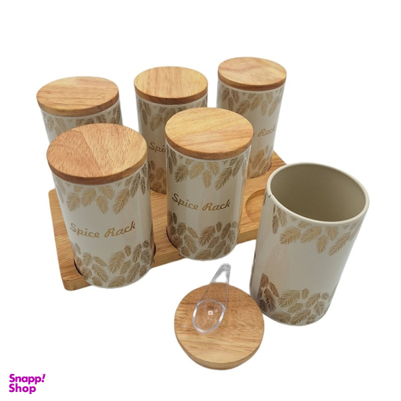جای ادویه 7 پارچه سام ست طرح پر