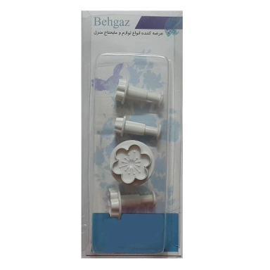 کاتر فشاری شیرینی پزی به گز مدل شکوفه مجموعه 4 عددی