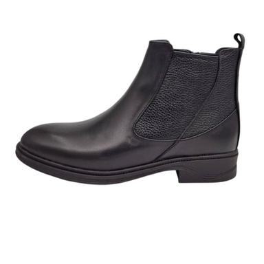 نیم بوت طبی مردانه چرم ریباری مدل Z11 رنگ مشکی