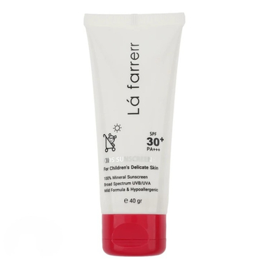 ضد آفتاب مینرال کودکان لافارر مدل SPF30 مناسب پوست حساس و ظریف وزن 40 گرم