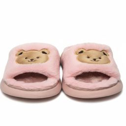 دمپایی زنانه طرح آریا خرس رنگ صورتی