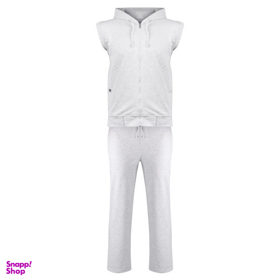 ست سویشرت و شلوار ورزشی مردانه ساروک مدل A رنگ طوسی روشن