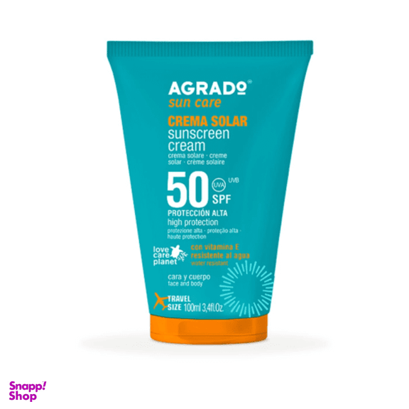 کرم ضد آفتاب آگرادو مدل SPF50 حجم 100 میلی لیتر