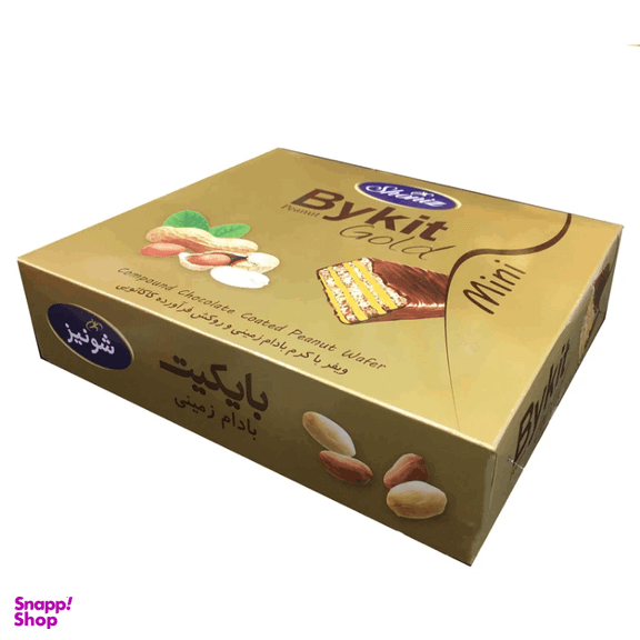 ویفر با کرم بادام زمینی و روکش فرآورده کاکائویی شونیز وزن 500 گرم