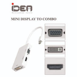 مبدل Mini Display به DVI/HDMI/VGA آیدیا مدل کمبو 25