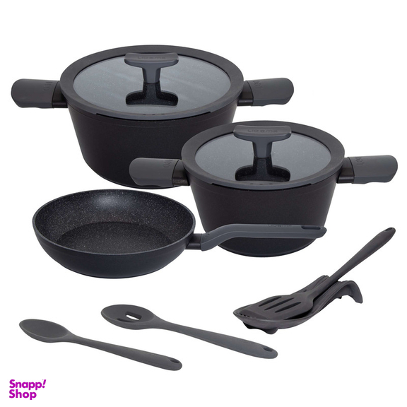 سرویس قابلمه و تابه گرانیت 9 پارچه لیدوما مدل لئو سری برگهوف