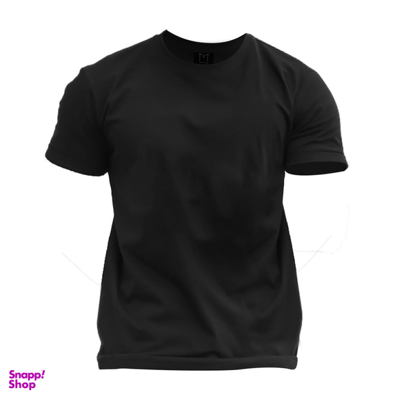 تیشرت آستین کوتاه مردانه مدل یقه گرد ساده basic رنگ مشکی