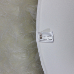 فرش ماشینی شاران هوم طرح خز پرز بلند مدل اسفنج دار زمینه سفید