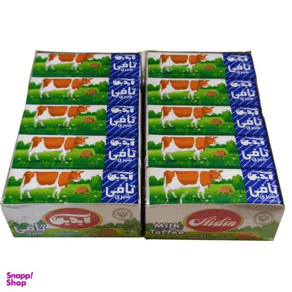 تافی شیری گاوی آیدین بسته ۲۴ عددی مجموعه 2 عددی