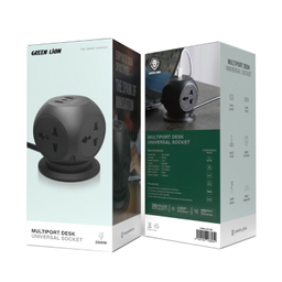 چندراهی برق گرین لاین مدل Green Lion Multi-Port Desk Universal Socket - Black