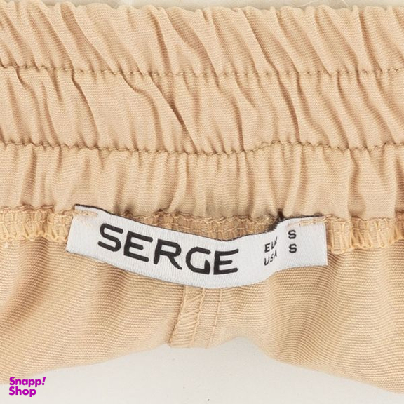 شلوار زنانه سرژه مدل چهار جیب 208329 رنگ کرم