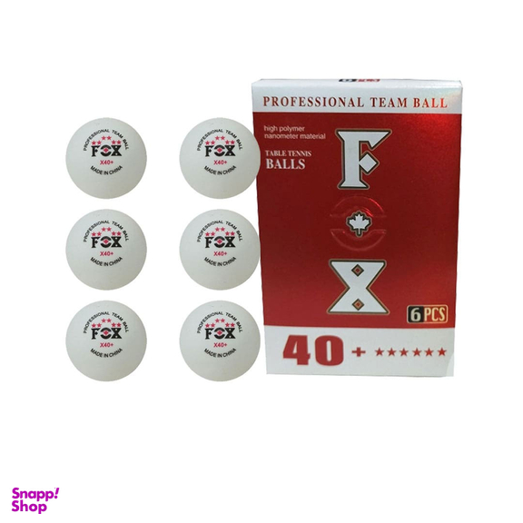 توپ پینگ پنگ فاکس شش ستاره بسته 6 عددی