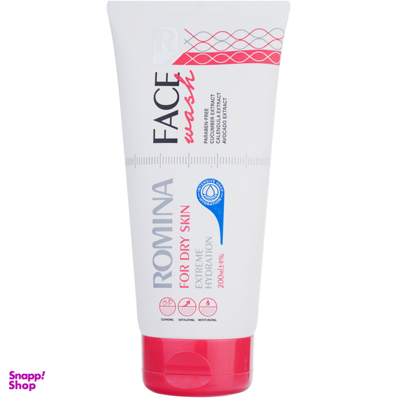 ژل شستشوی صورت رومینا مدل Extreme Hydration حجم 200 میلی لیتر