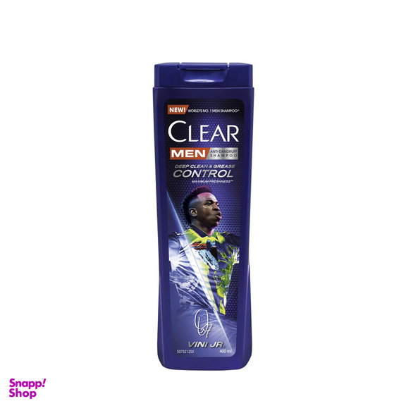 شامپو ضد شوره سر کلیر سری قهرمانان مدل Deep Clean And Grease Control مناسب مو چرب حجم 400 میلی لیتر