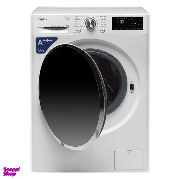 ماشین لباسشویی جی پلاس مدل GWM-R88W.KTN ظرفیت 8 کیلوگرم
